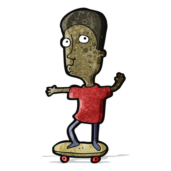 スケート ボードの漫画男 — ストックベクタ