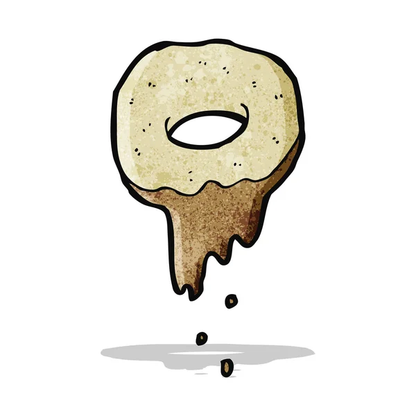 Café Dunked donut dibujos animados — Vector de stock