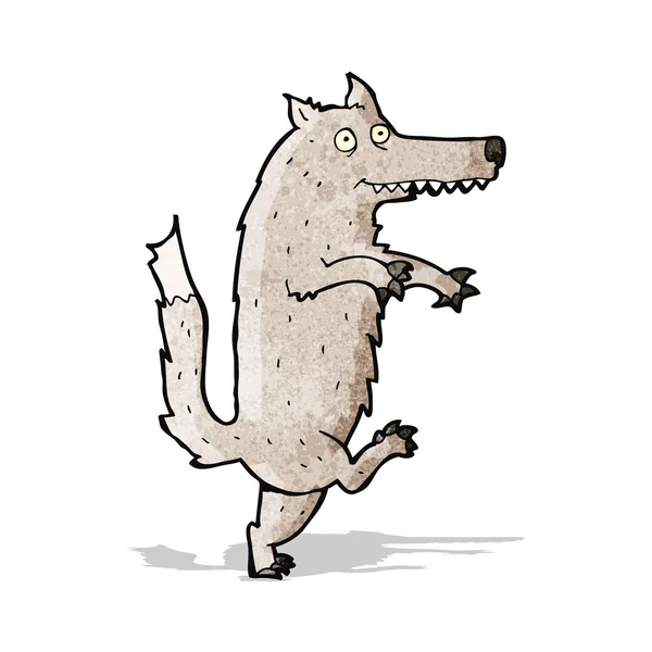 Dibujos animados divertido lobo — Archivo Imágenes Vectoriales