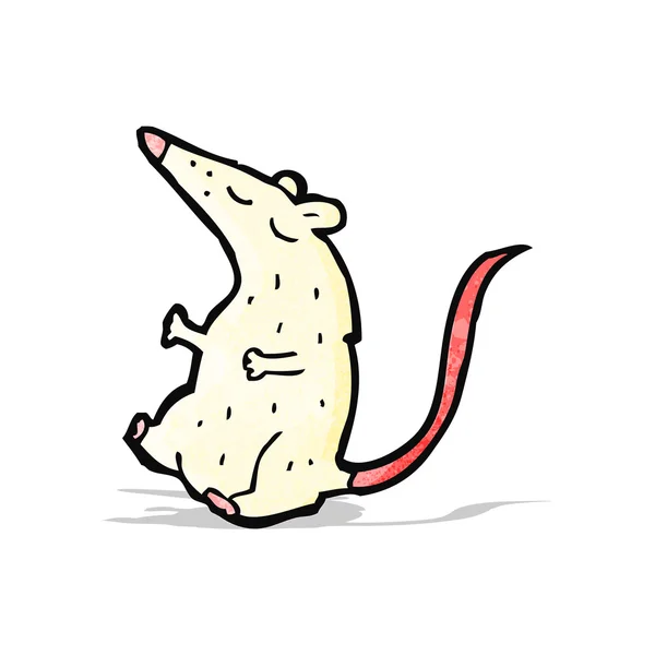 Rato de laboratório branco dos desenhos animados — Vetor de Stock