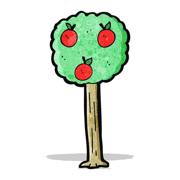 Cartoon appelboom — Stockvector