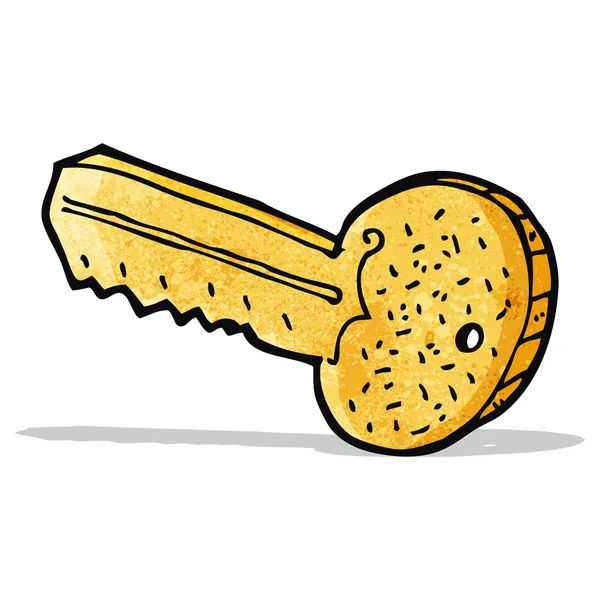 Cartoon gold key — Stock Vector