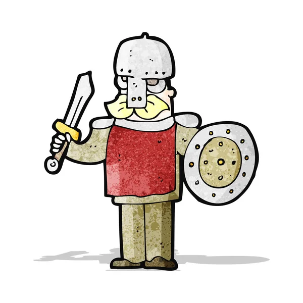 Dessin animé guerrier viking — Image vectorielle