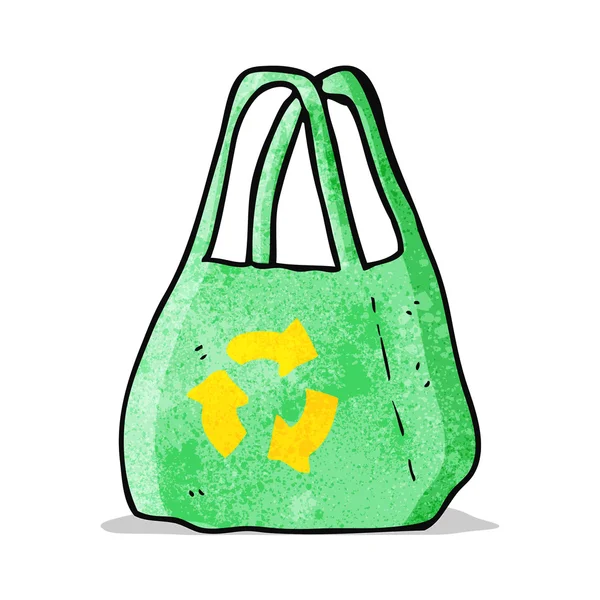 Bolsa de reciclaje de dibujos animados — Vector de stock