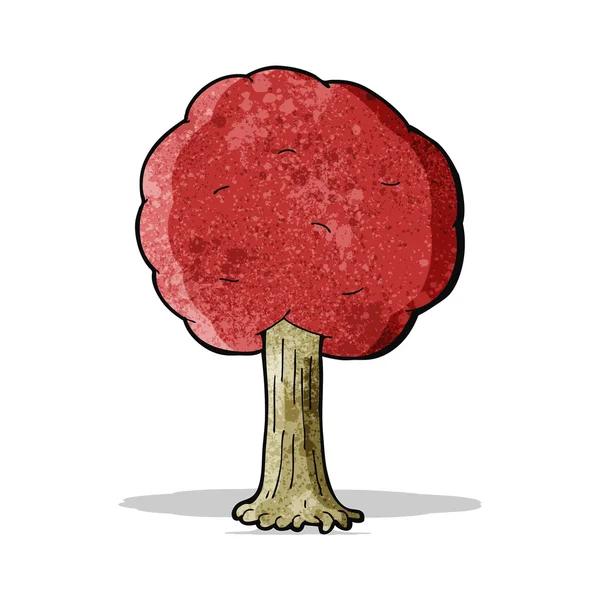 Cartoon roter Baum — Stockvektor