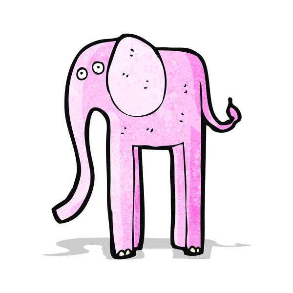 Rajzfilm rózsaszín elefánt — Stock Vector