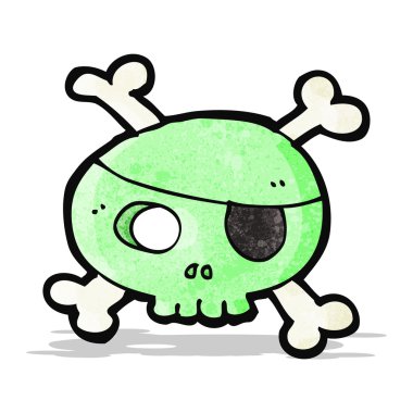 korsan kafatası karikatür