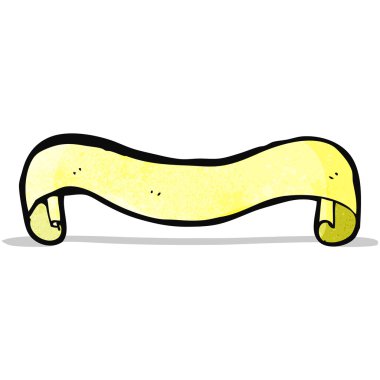 Dekoratif kaydırma afiş karikatür