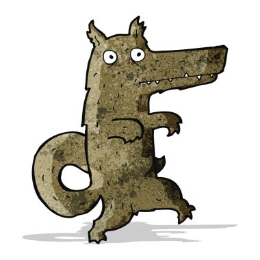 karikatür büyük kötü kurt