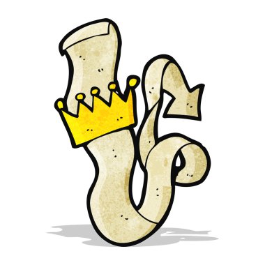 çizgi film taç ve kaydırma