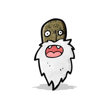 yaşlı adamın yüzü çizgi film