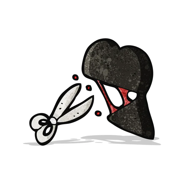 Corazón negro cortado de dibujos animados — Vector de stock