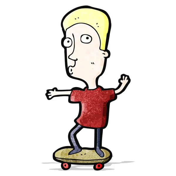 Cartoon jongen op skateboard — Stockvector