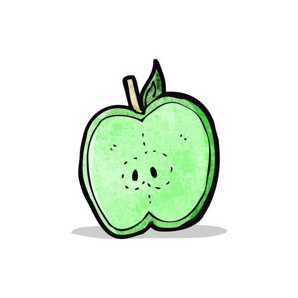 Manzana en rodajas de dibujos animados — Archivo Imágenes Vectoriales