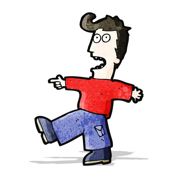 Cartoon aanwijsapparaat man — Stockvector