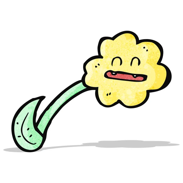Blomma maskros seriefigur — Stock vektor