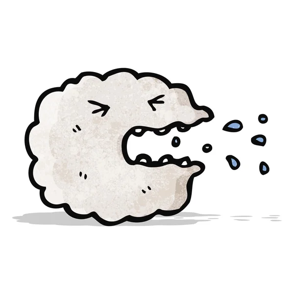 Cartoon sneezing cloud — Stock Vector