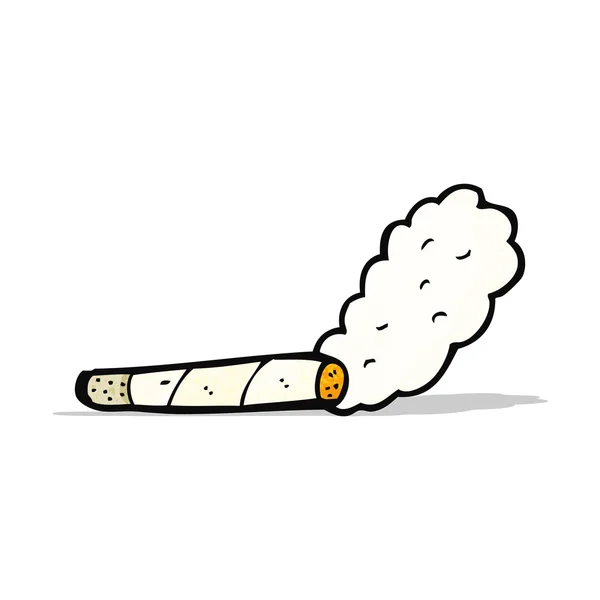 Caricature fumer cigarette — Image vectorielle