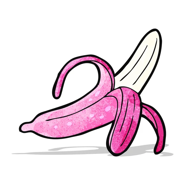 Plátano rosa de dibujos animados — Vector de stock