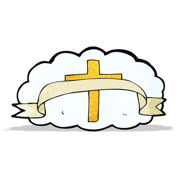 Cartoon religiösa korset symbol — Stock vektor