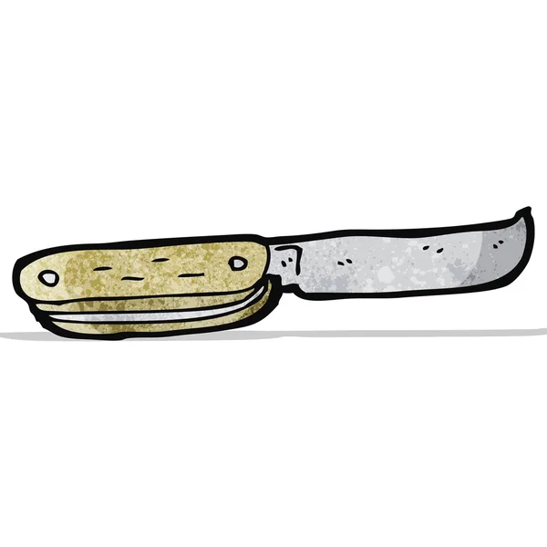 Couteau de poche dessin animé — Image vectorielle