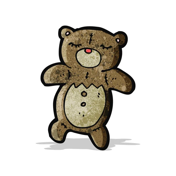Lindo oso de peluche de dibujos animados — Vector de stock