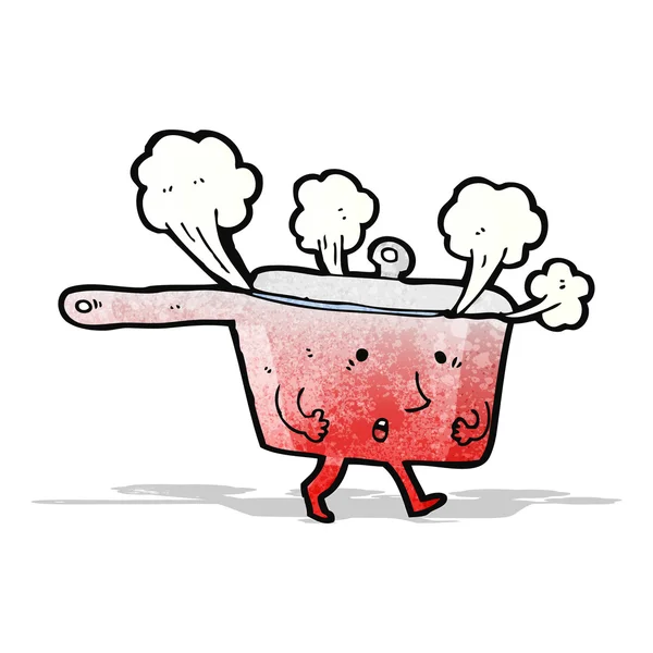 Rode hete pan cartoon — Stockvector