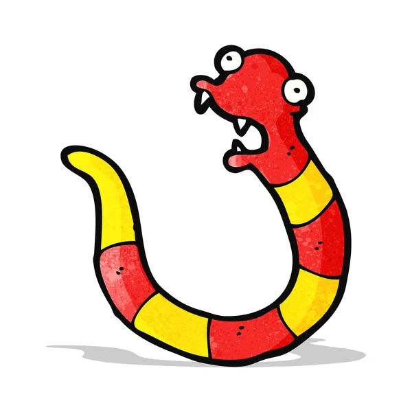 Serpiente de dibujos animados divertido — Vector de stock