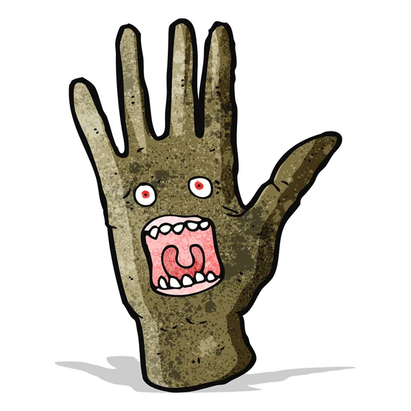 Cartoon schreeuwen hand — Stockvector