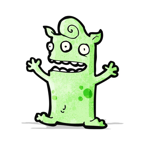 Rolig liten monster tecknad — Stock vektor