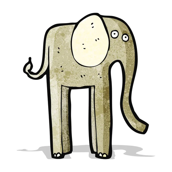 Drôle dessin animé éléphant — Image vectorielle