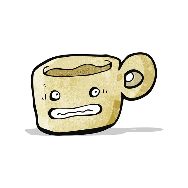 Taza de café de dibujos animados — Vector de stock