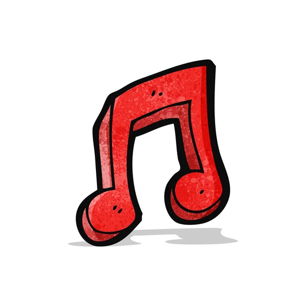 Cartoon muzieknoot symbool — Stockvector