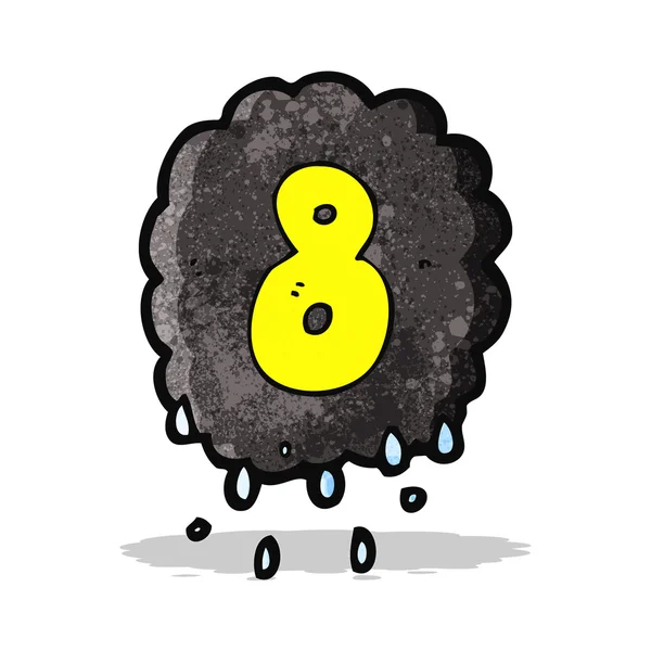 Raincloud kreskówka z ośmiu — Wektor stockowy