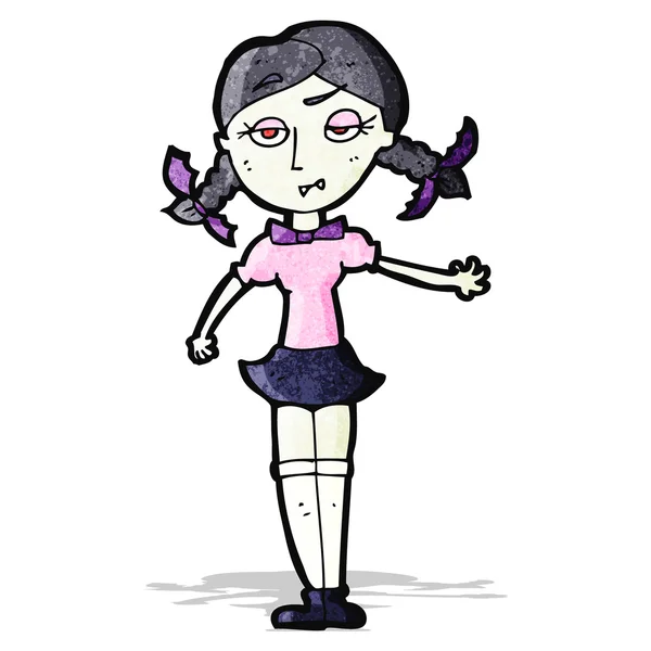 Chica vampiro de dibujos animados — Archivo Imágenes Vectoriales