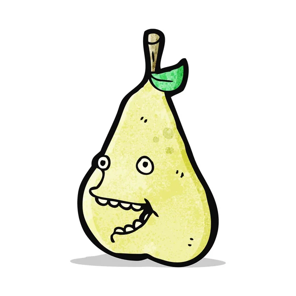 Cartoon pear character — Stock Vector