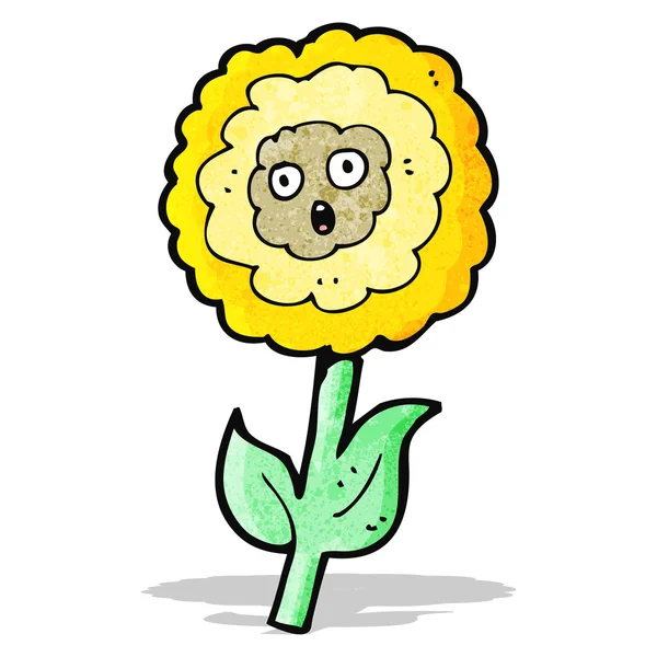Flor personagem dos desenhos animados — Vetor de Stock