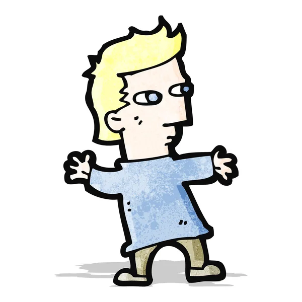 Cartoon korte blond man — Stockvector