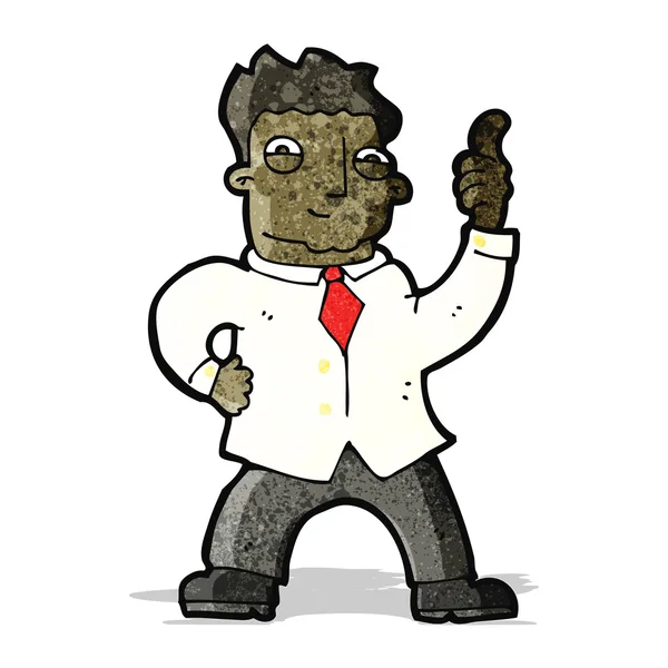 Cartoon vertrouwen office man — Stockvector