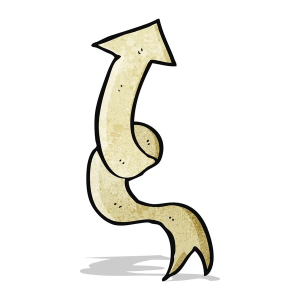 Decoratieve scroll pijl cartoon — Stockvector