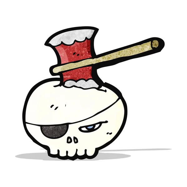 Cartoon pirate skull symbol — Stock Vector