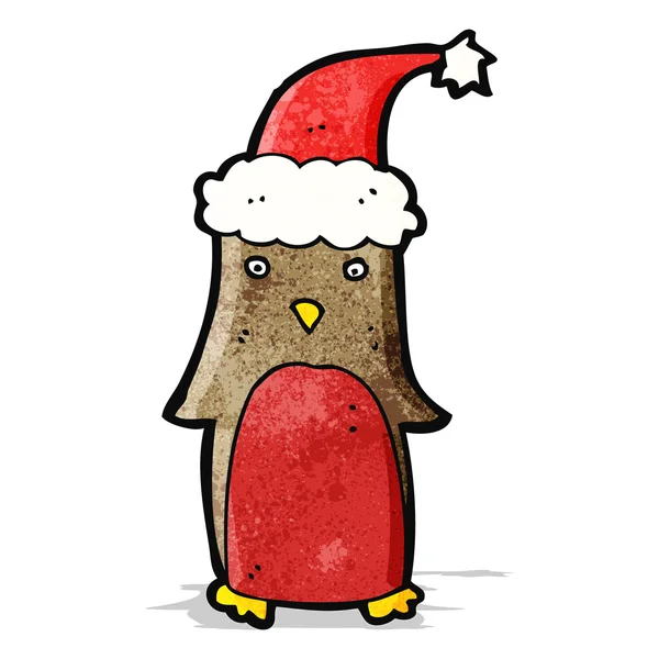 Desenhos animados Natal robin — Vetor de Stock