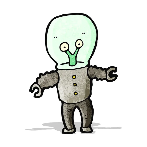 Dessin animé étrange alien — Image vectorielle
