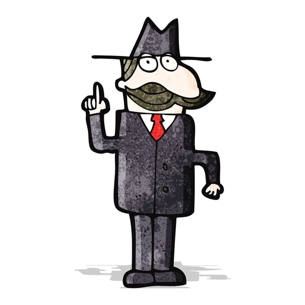 Detective de dibujos animados resolver caso — Archivo Imágenes Vectoriales