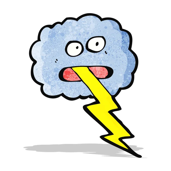 Cartoon thunder cloud — Stockvector