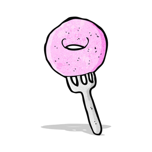 Donut rosa dos desenhos animados — Vetor de Stock