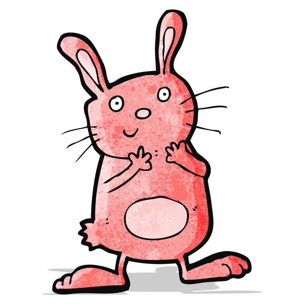 Conejo rosa de dibujos animados — Archivo Imágenes Vectoriales