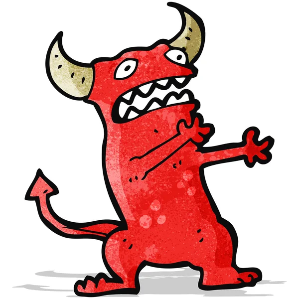 Dessin animé effrayé petit diable — Image vectorielle