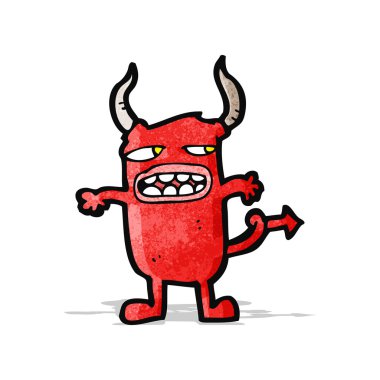 karikatür komik küçük canavar