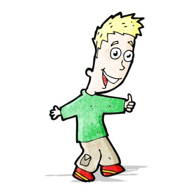 mutlu bir adam çizgi film